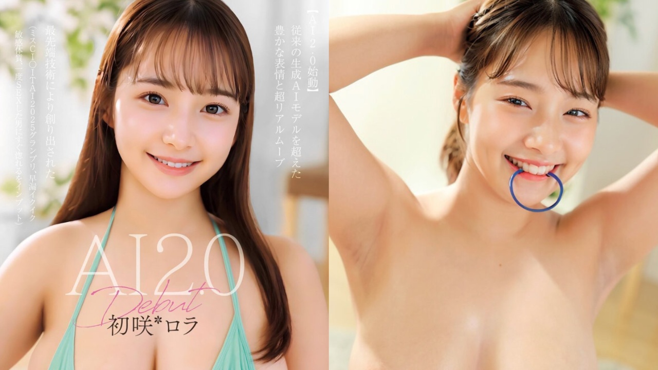 AI AV女优再进化!AI生成团队KNIP参战,推出巨乳新人初咲ロラ